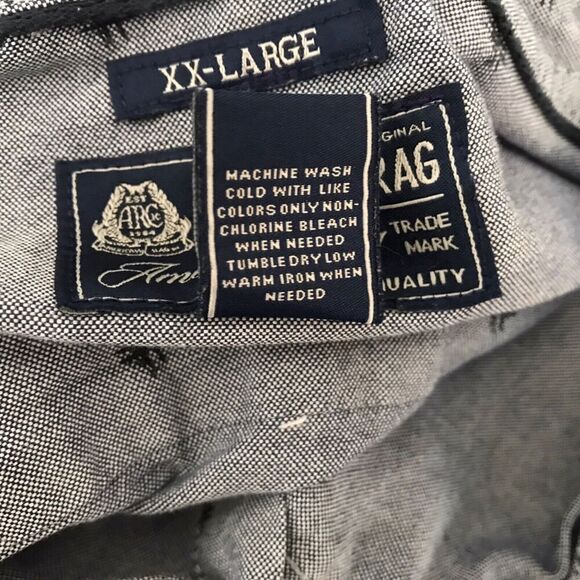 American Rag Mens Shirt Size XX-Large Grey Long Sleeve Button Up Cotton Hashtag - Picture 6 of 6
